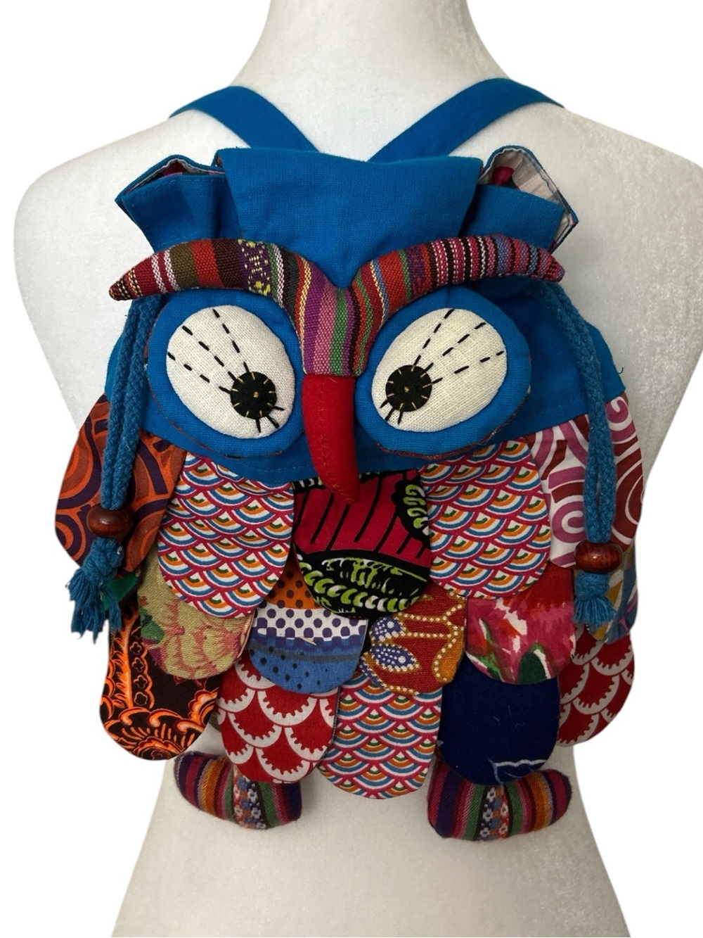 Handmade Baroque Artisan Owl Boho Mini Backpack - Picture 2 of 6
